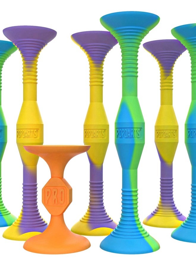 مجموعة ألعاب Popdarts PRO Pack (علامة هدف Wigglenobber) - لعبة رمي أكواب شفط داخلية وخارجية - منافسة مع صوت فرقعة - Image 1